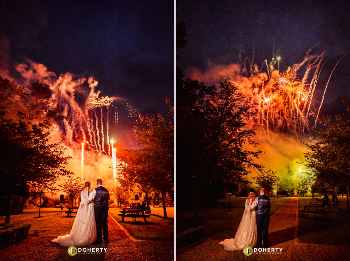 Wedding fireworks at Hogarths