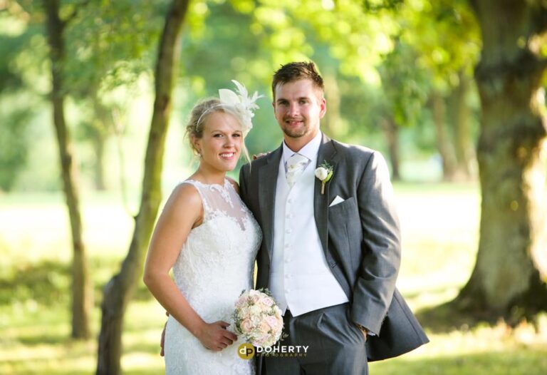 Bride and Groom at Stoneleigh Deer Park