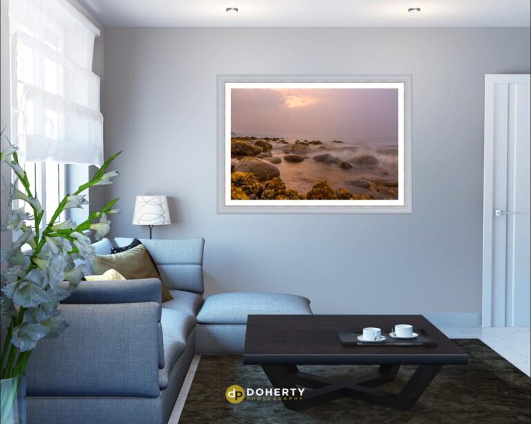 wall art framed in room setting